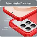 Xiaomi Poco F9 Pro Brushed TPU Case - Carbon Fiber - Red