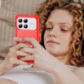 Xiaomi Poco F9 Pro Brushed TPU Case - Carbon Fiber - Red