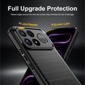 Xiaomi Poco F9 Ultra Brushed TPU Case - Carbon Fiber - Black
