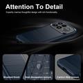 Xiaomi Poco F9 Ultra Brushed TPU Case - Carbon Fiber - Blue