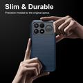 Xiaomi Poco F9 Ultra Brushed TPU Case - Carbon Fiber - Blue