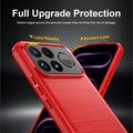 Xiaomi Poco F9 Ultra Brushed TPU Case - Carbon Fiber - Red