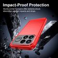 Xiaomi Poco F9 Ultra Brushed TPU Case - Carbon Fiber - Red