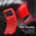 Xiaomi Poco F9 Ultra Brushed TPU Case - Carbon Fiber - Red