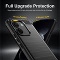 Xiaomi Poco X8 Power Brushed TPU Case - Carbon Fiber - Black