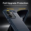 Xiaomi Poco X8 Power Brushed TPU Case - Carbon Fiber - Blue