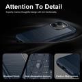 Xiaomi Poco X8 Power Brushed TPU Case - Carbon Fiber - Blue