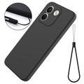 Xiaomi Poco X8 Power Liquid Silicone Case with Hand Strap - Black