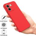 Xiaomi Poco X8 Power Liquid Silicone Case with Hand Strap - Red