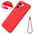 Xiaomi Poco X8 Power Liquid Silicone Case with Hand Strap - Red