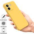 Xiaomi Poco X8 Power Liquid Silicone Case with Hand Strap - Yellow