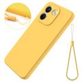 Xiaomi Poco X8 Power Liquid Silicone Case with Hand Strap - Yellow