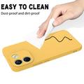 Xiaomi Poco X8 Power Liquid Silicone Case with Hand Strap - Yellow