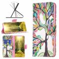 Wonder Series Xiaomi Redmi 10 5G/Note 11E Wallet Case - Colorful Tree