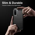 Xiaomi Redmi 15a/R70/R70m Brushed TPU Case - Carbon Fiber