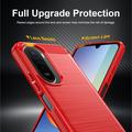 Xiaomi Redmi 15a/R70/R70m Brushed TPU Case - Carbon Fiber - Red