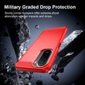 Xiaomi Redmi 15a/R70/R70m Brushed TPU Case - Carbon Fiber - Red