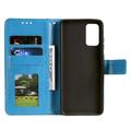 Xiaomi Redmi 15a Mandala Wallet Case with Wrist Strap - Blue