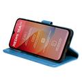 Xiaomi Redmi 15a Mandala Wallet Case with Wrist Strap - Blue