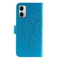 Xiaomi Redmi 15a Mandala Wallet Case with Wrist Strap - Blue