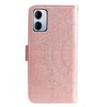 Xiaomi Redmi 15a Mandala Wallet Case with Wrist Strap - Pink