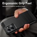 Xiaomi Redmi 17 5G/4G Brushed TPU Case - Carbon Fiber - Black