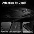 Xiaomi Redmi 17 5G/4G Brushed TPU Case - Carbon Fiber - Black