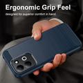 Xiaomi Redmi 17 5G/4G Brushed TPU Case - Carbon Fiber - Blue