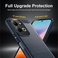 Xiaomi Redmi 17 5G/4G Brushed TPU Case - Carbon Fiber - Blue