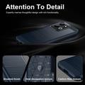Xiaomi Redmi 17 5G/4G Brushed TPU Case - Carbon Fiber - Blue