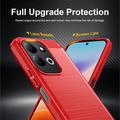 Xiaomi Redmi 17 5G/4G Brushed TPU Case - Carbon Fiber - Red