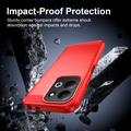 Xiaomi Redmi 17 5G/4G Brushed TPU Case - Carbon Fiber - Red