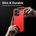 Xiaomi Redmi 17 5G/4G Brushed TPU Case - Carbon Fiber - Red
