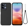 Xiaomi Redmi 17 5G/4G/M100 Liquid Silicone Case with Hand Strap - Black