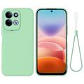 Xiaomi Redmi 17 5G/4G/M100 Liquid Silicone Case with Hand Strap - Green