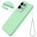 Xiaomi Redmi 17 5G/4G/M100 Liquid Silicone Case with Hand Strap - Green