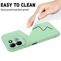 Xiaomi Redmi 17 5G/4G/M100 Liquid Silicone Case with Hand Strap - Green
