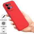 Xiaomi Redmi 17 5G/4G/M100 Liquid Silicone Case with Hand Strap - Red
