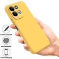 Xiaomi Redmi 17 5G/4G/M100 Liquid Silicone Case with Hand Strap - Yellow