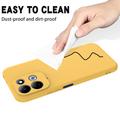 Xiaomi Redmi 17 5G/4G/M100 Liquid Silicone Case with Hand Strap - Yellow