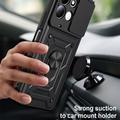 Xiaomi Redmi 17 5G/4G Rotary Ring Hybrid Case with Camera Shield - Black