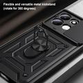 Xiaomi Redmi 17 5G/4G Rotary Ring Hybrid Case with Camera Shield - Black