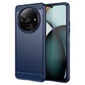 Xiaomi Redmi A3 Brushed TPU Case - Carbon Fiber - Blue