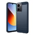 Xiaomi Redmi A7 Pro Brushed TPU Case - Carbon Fiber - Blue