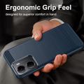 Xiaomi Redmi A7 Pro Brushed TPU Case - Carbon Fiber - Blue