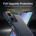 Xiaomi Redmi A7 Pro Brushed TPU Case - Carbon Fiber - Blue