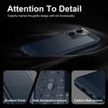 Xiaomi Redmi A7 Pro Brushed TPU Case - Carbon Fiber - Blue