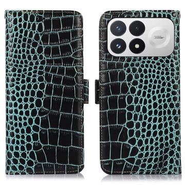 Xiaomi Redmi K100 Pro/Poco F9 Pro Crocodile Series Wallet Leather Case with RFID - Green