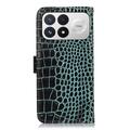 Xiaomi Redmi K100 Pro/Poco F9 Pro Crocodile Series Wallet Leather Case with RFID - Green