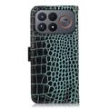 Xiaomi Redmi K100 Pro Max/Poco F9 Ultra Crocodile Series Wallet Leather Case with RFID - Green